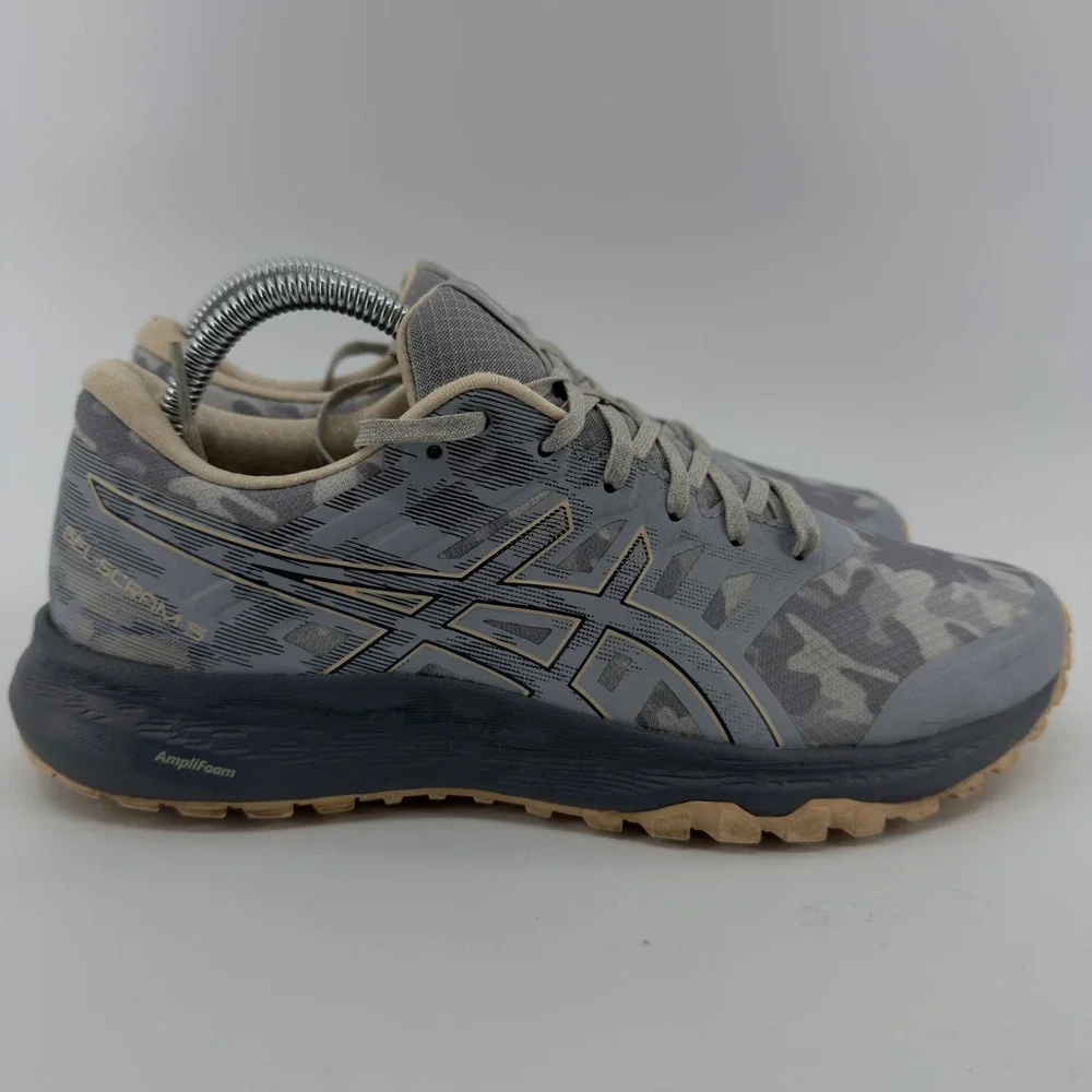 ASICS Gel-Scram 5 Grey Camo Trail Running Shoes Mens 9 Sneakers